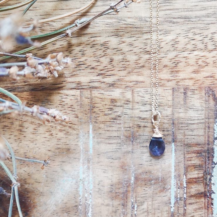 Iolite Teardrop Necklace