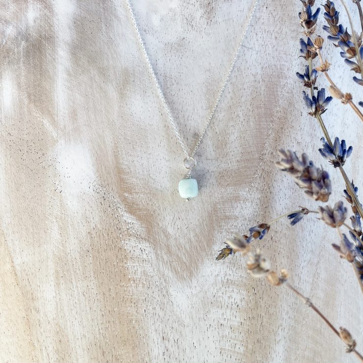 Larimar Square Necklace