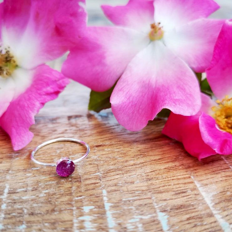 Wild Rose Stacking Ring