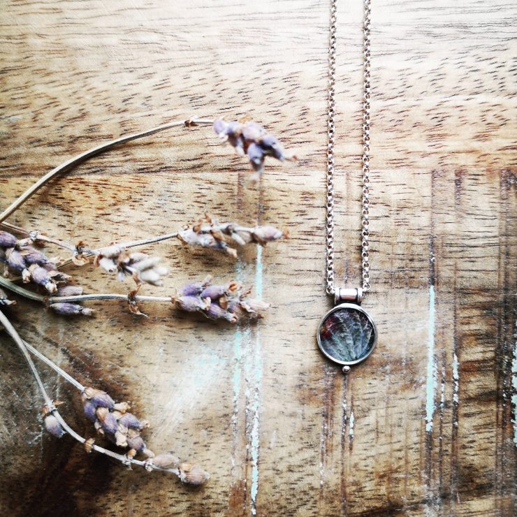 Blue Hydrangea Droplet Necklace