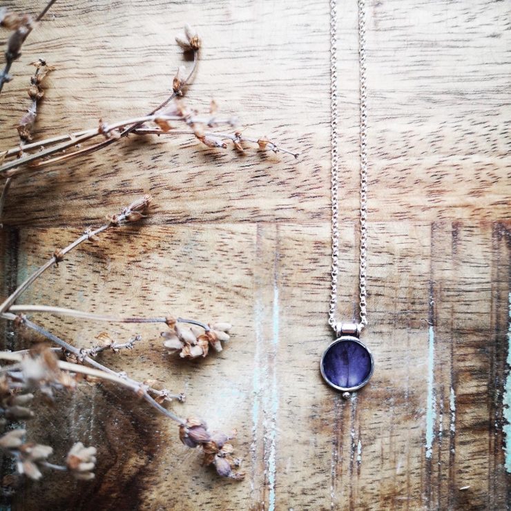 Violet Droplet Necklace