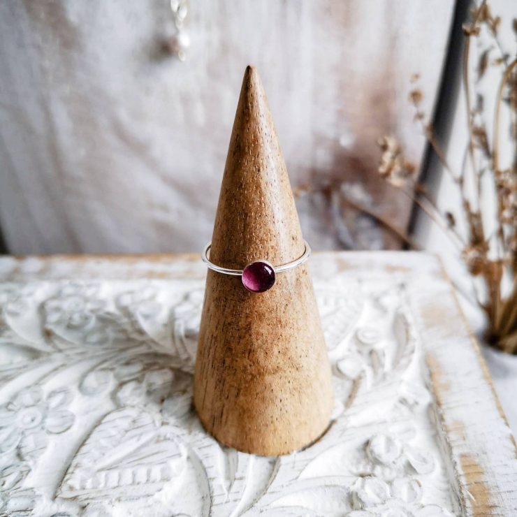 Wild Rose Stacking Ring ~ Sterling Silver