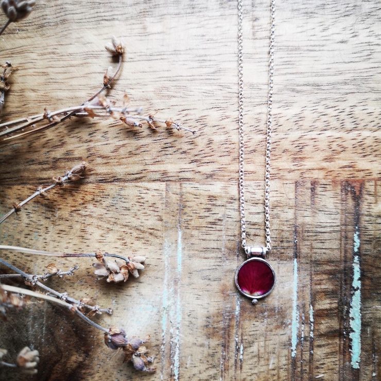 Wild Rose Droplet Necklace