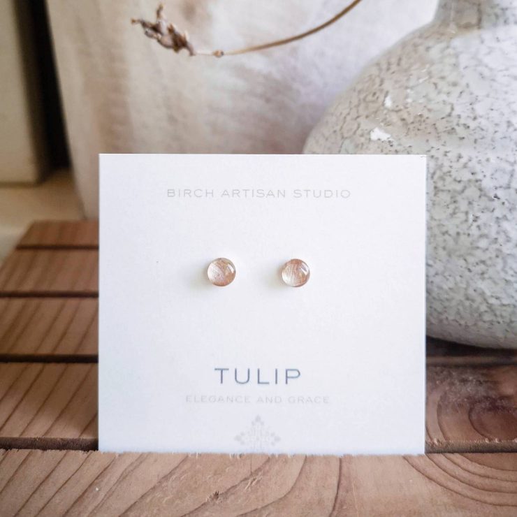 Tulip Earrings, Pink ~ Gold-Filled