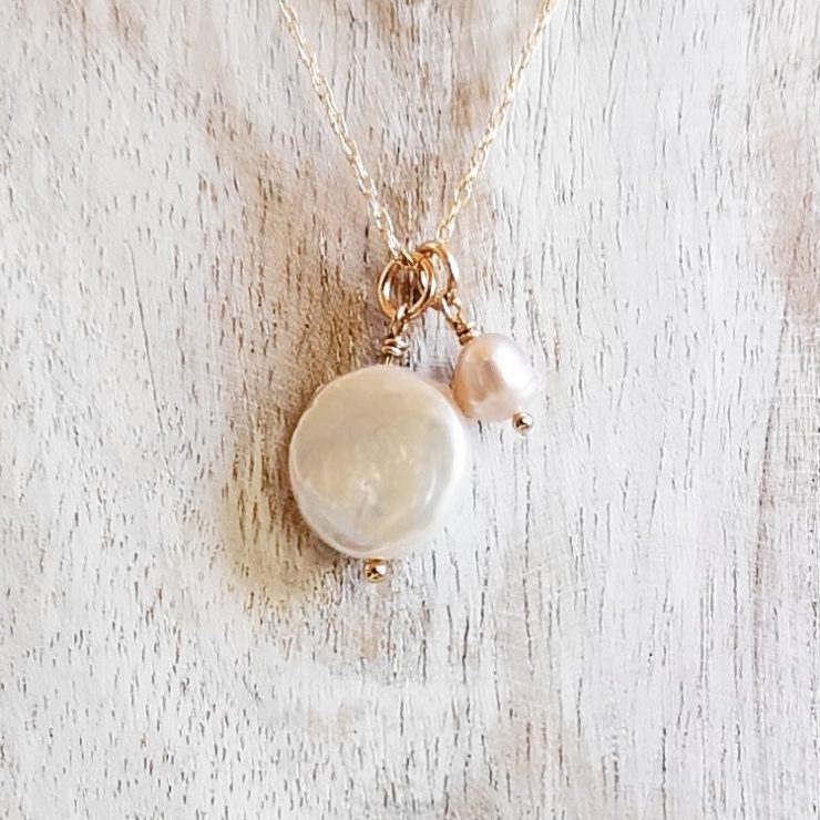 Mother's Necklace, Pearl (cream) ~ Sterling Silver or Gold-Filled