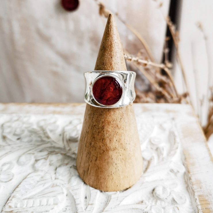 Tulip Chunky Ring, Red