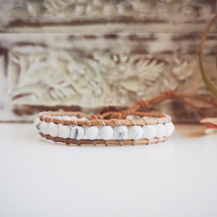 Matte Howlite Single Wrap Bracelet