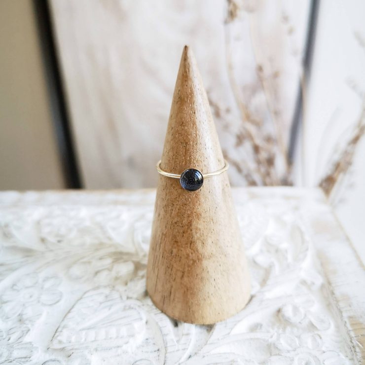 Tulip Stacking Ring, Purple ~ Gold-Filled