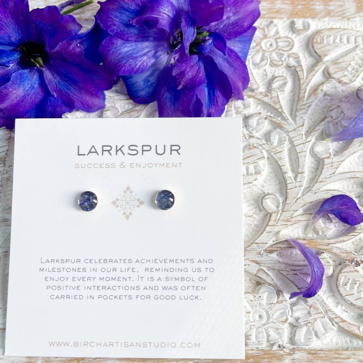 Larkspur 5mm Studs ~ Sterling Silver or Gold-Filled